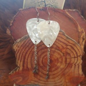 Guitar pick Gypsy Boho hippy Festival earrings
